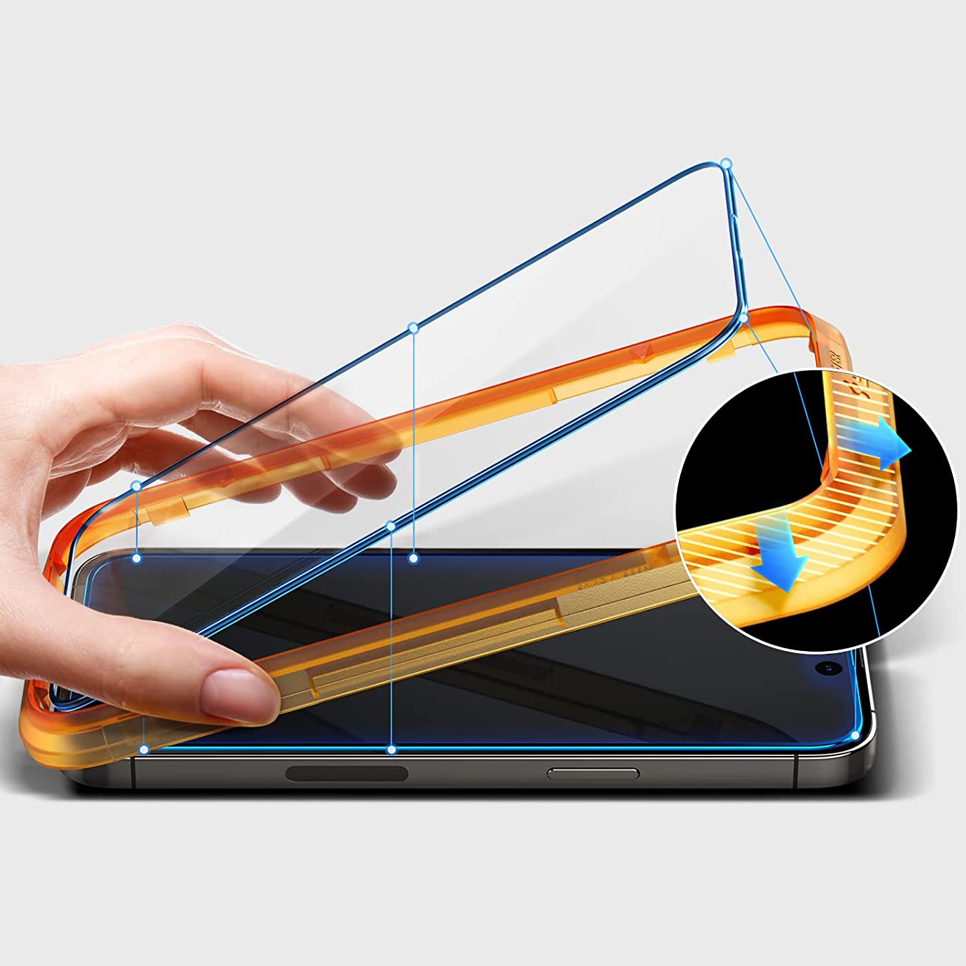 Szkło hartowane Spigen Glas.tr Slim FC AlignMaster Case Friendly dla iPhone 14 Pro